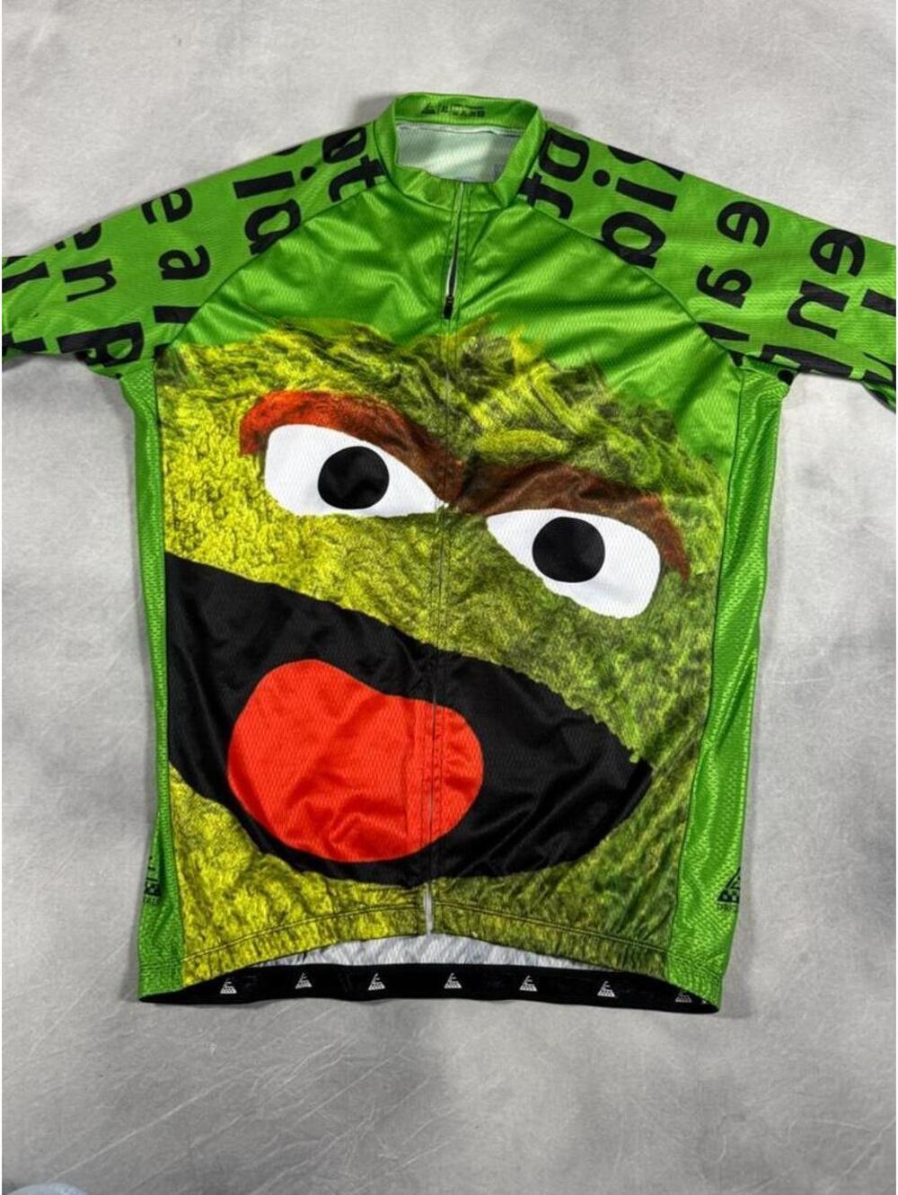 Oscar the Grouch Sesame Street Cycling Jersey Rotten Ride XL